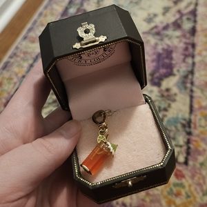 RARE Authentic Juicy Couture Tropical Cocktail Red Tea Charm With Umbrella & Box